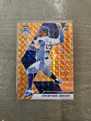 2021 Panini Mosaic Reactive Orange Cristian Javier #255 RC Houston Astros